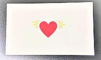 バレンタインカード ハートが輝くデザイン 名刺サイズ
