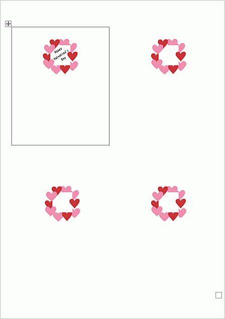 バレンタインカード 英語メッセージの例文入り 二つ折りタイプの裏面